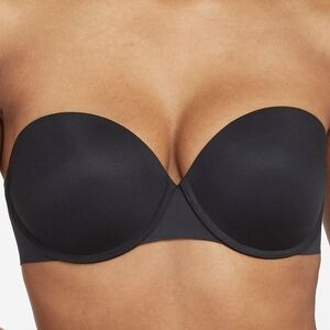 SPANX Black Strapless Bra Molded Cup Seamless